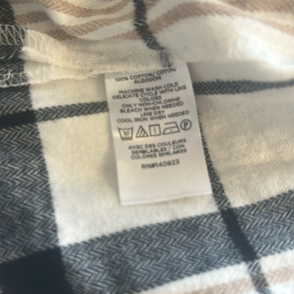 LOFT Petite Plaid Flannel Everyday Tunic Shirt Size M - Picture 8 of 11